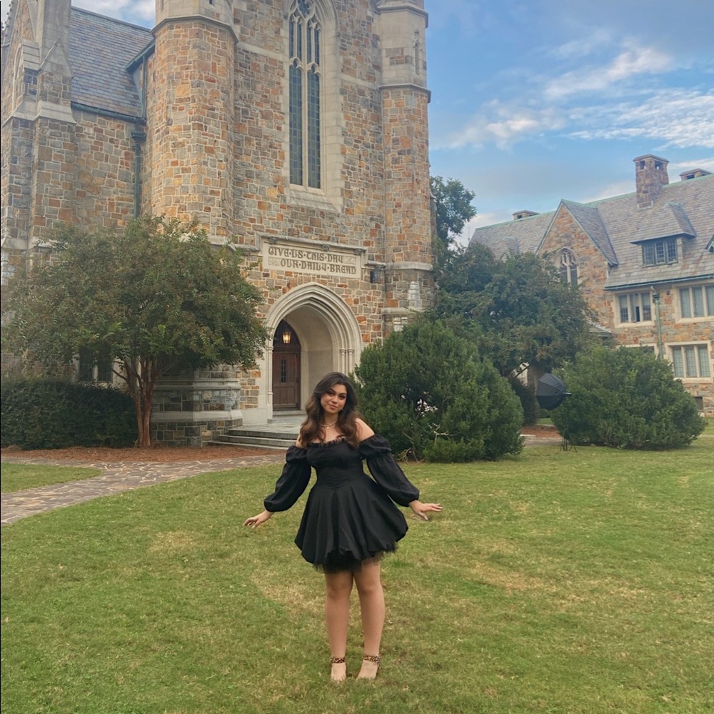 black off shoulder dress